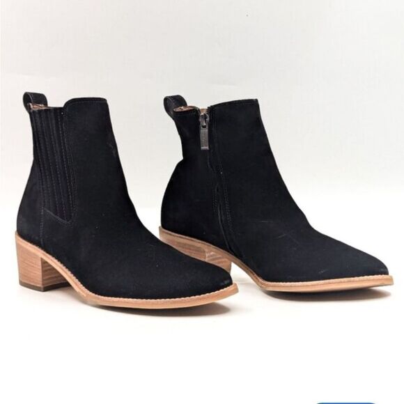 Paul Green Sante cowboy Suede Ankle Boots - Picture 1 of 5
